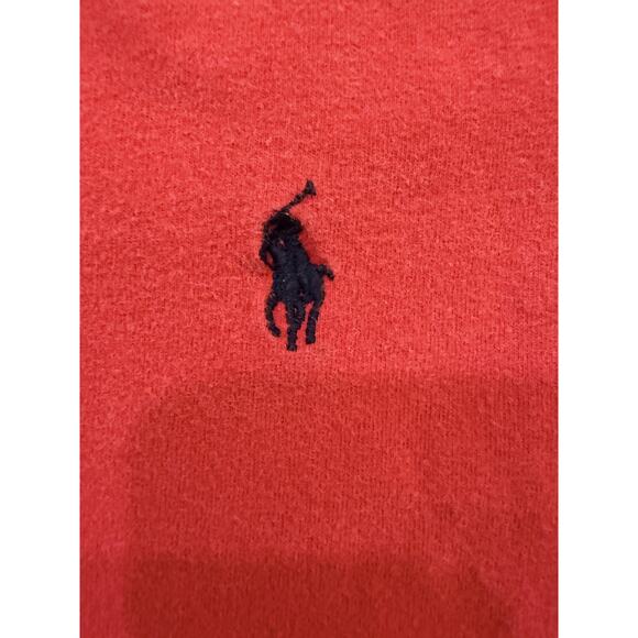 Vintage Y2K Polo Ralph Lauren Shirt Mens 2XL Red Crewneck Embroidered Pony Logo - Picture 2 of 6